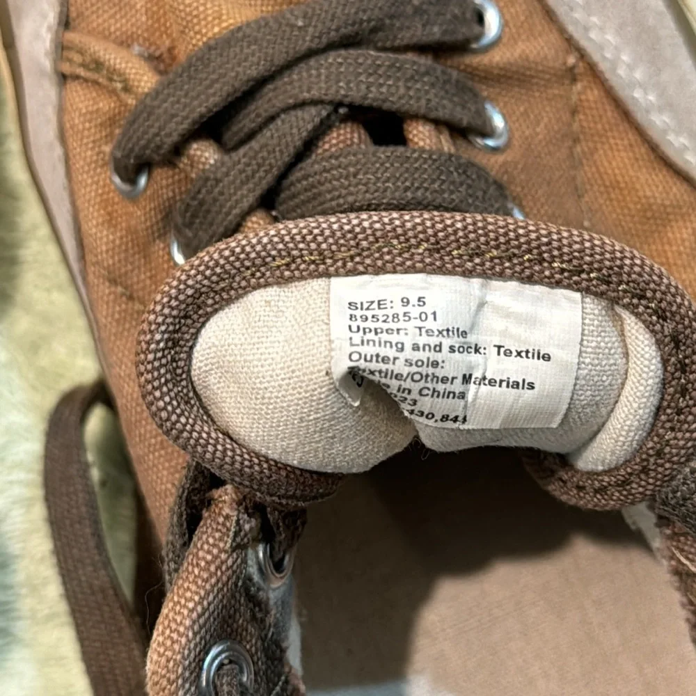 Banana Republic Men’s Brown Lace Up Canvas Boat Shoe Size 9.5